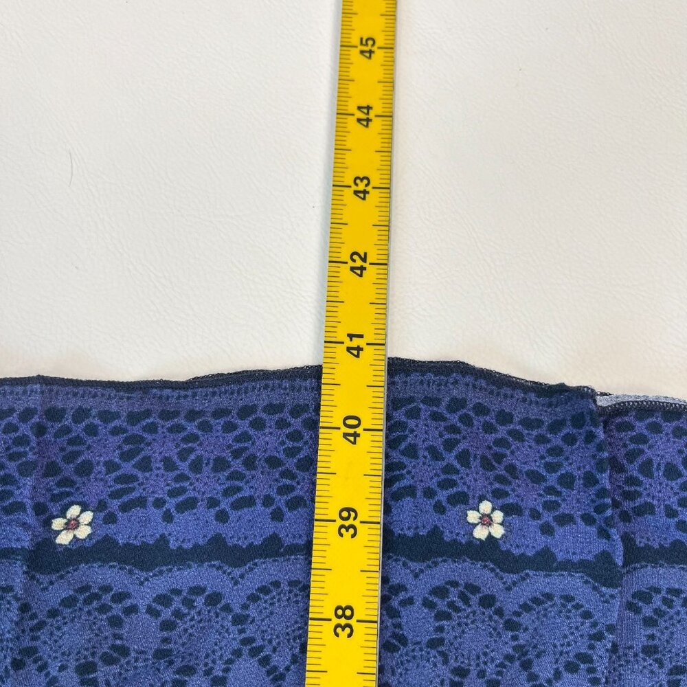 NWOT Johnny Was Blue Floral Elastic Waist Maxi Skirt Size S Pull-On - Picture 13 of 14